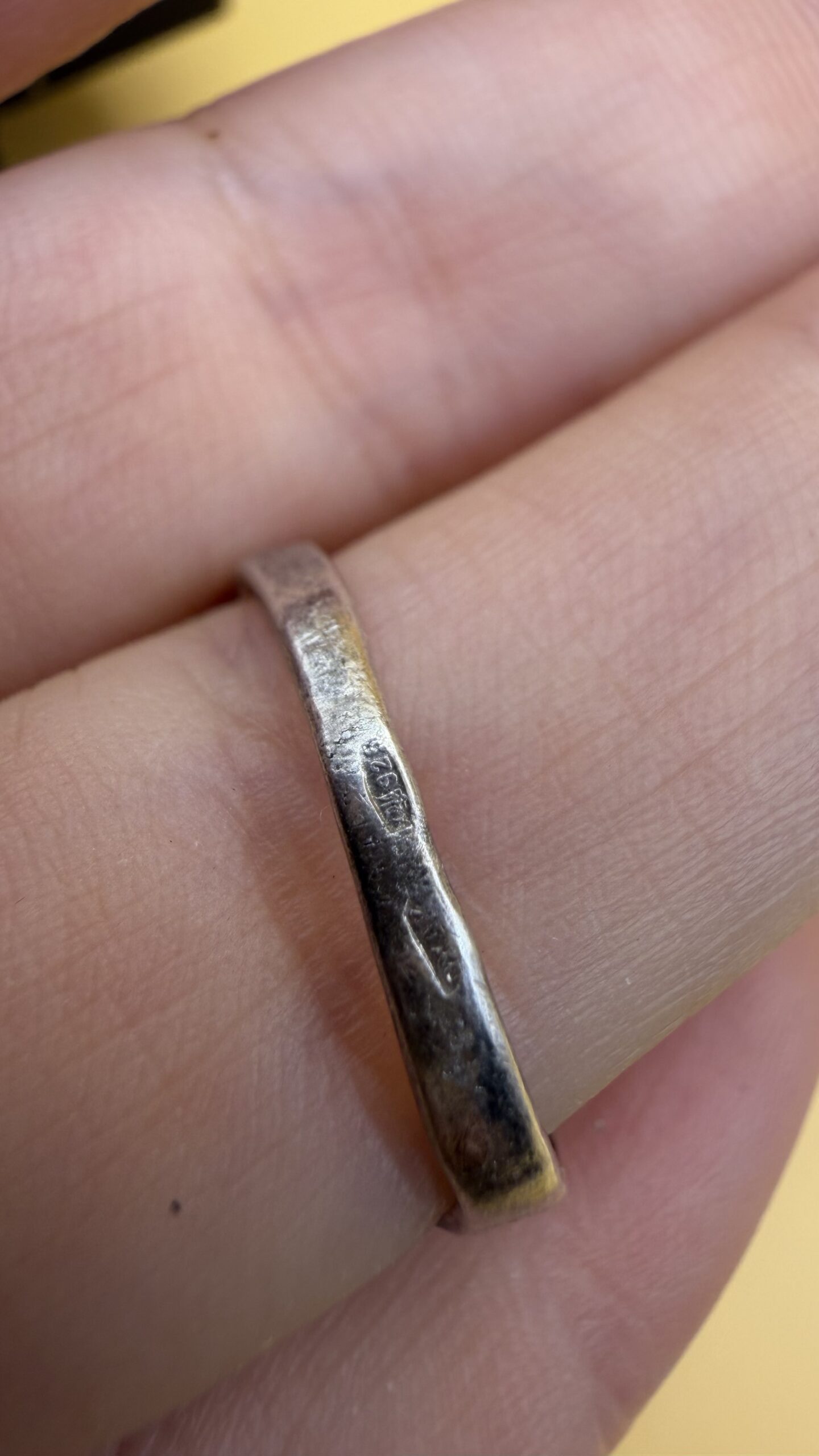 Vintage Ukrainian Sterling Silver 925 Modernist Zigzag Ring Clear Stones UK M½ US 6½ image 5