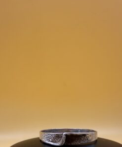 Vintage Sterling Silver Ring Scandinavian Modernist Textured Band Size R US 8.5~212