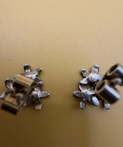 Vintage Soviet Silver 916 Flower Cluster Stud Earrings USSR Star Hallmark 50s ~208