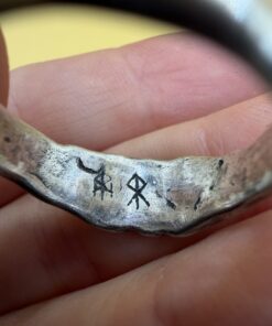 Vintage Sterling Silver 925 Ring Nordic Bind Rune Talisman Ornate Band Size R~212