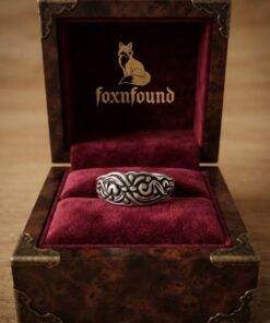 Vintage Sterling Silver 925 Ring Nordic Bind Rune Talisman Ornate Band Size R~212