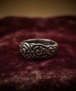 Vintage Sterling Silver 925 Ring Nordic Bind Rune Talisman Ornate Band Size R~212