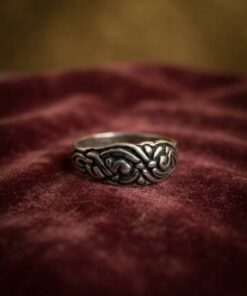 Vintage Sterling Silver 925 Ring Nordic Bind Rune Talisman Ornate Band Size R~212