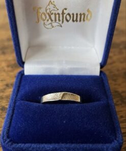 Vintage Sterling Silver Ring Scandinavian Modernist Textured Band Size R US 8.5~212