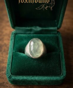 Sterling Silver 925 Natural Aquamarine Cabochon Ring, Sea Green-Blue, UK N / US 7 / EU 54~212