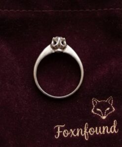 Vintage Ukrainian Sterling Silver 925 Solitaire Ring Clear Stone Tulip UK L½ US6~211