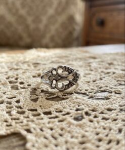 Vintage Sterling Silver 925 Butterfly Heart Ring – Openwork Design, Clear CZ Stones – UK L½ / US 6~211
