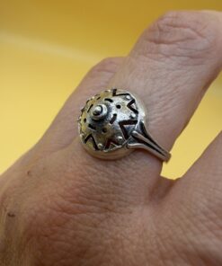 Unique Sterling Silver Mantra Ring (Size O)