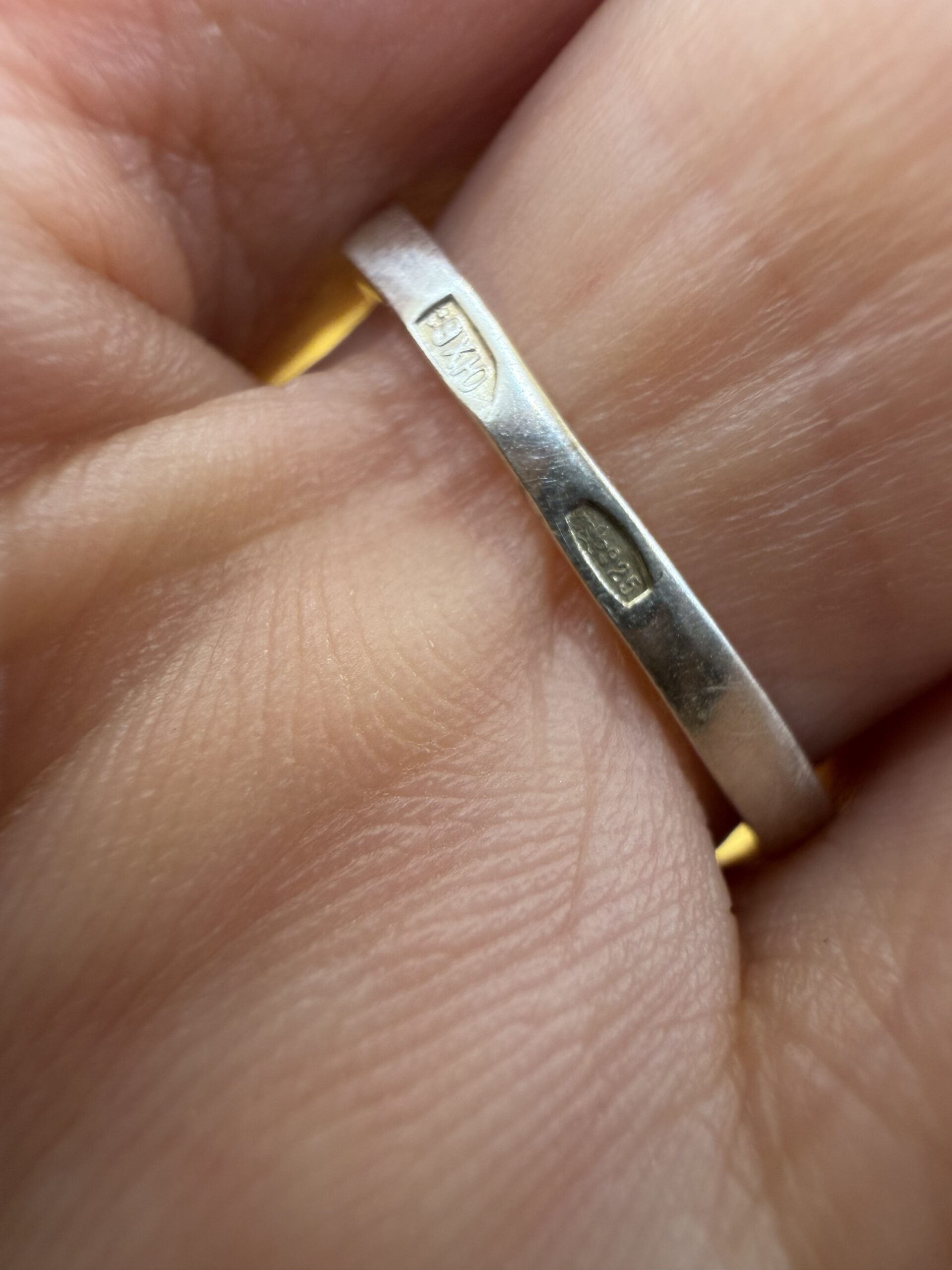 Unique Sterling Silver Mantra Ring (Size O)