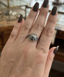 Unique Sterling Silver Mantra Ring (Size O)