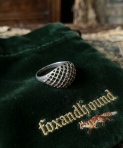 Vintage Soviet Art Deco Sterling Silver Lattice Dome Ring, Size UK R,US8.5-9