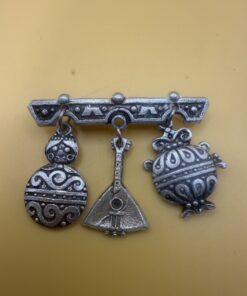 Vintage Soviet USSR Charm Brooch Matryoshka Balalaika Samovar Russian Folk Pin~210