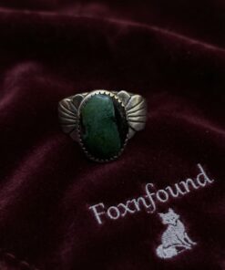 Vintage Sterling Silver 925 Green Turquoise Ring – Southwestern Style – Size U / US 10