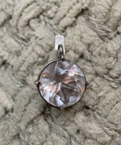 Vintage 1990s Ukrainian 925 Silver Genuine Rock Crystal Earrings English Lock Hallmarked~215