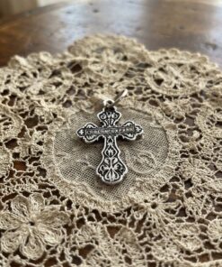 Orthodox Sterling Silver 925 Crucifix Cross Pendant Spasi i Sokhrani Hallmarked~214