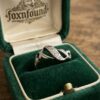 Vintage 1990s Ukrainian 925 Sterling Silver Ring Size N CZ Twist Openwork Hallmarked~213