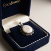 Sterling Silver 925 Shiva Eye Shell Pendant – Boho Flower Setting~213