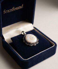 Sterling Silver 925 Shiva Eye Shell Pendant – Boho Flower Setting~213