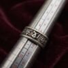 Vintage Chinese Wealth & Prosperity Ring – Auspicious Characters Wide Band UK T US 10~216