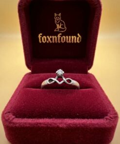 Vintage Sterling Silver Infinity Crown Solitaire Ring – UK P / US 7.75~216