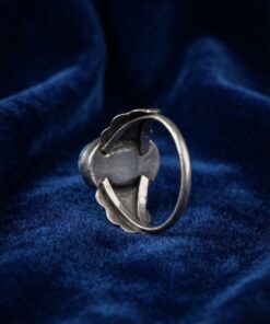Vintage Sterling Silver 925 Green Turquoise Ring – Southwestern Style – Size U / US 10