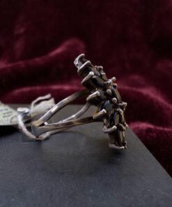 Vintage Sterling Silver 925 Garnet Cluster Ring – Ukrainian Hallmark – UK Size N