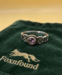Sterling Silver Celtic Knot Amethyst Ring – UK Size R / US 8.5~207