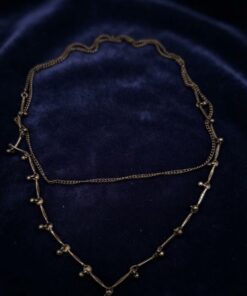 Vintage Style Rose Quartz Teardrop Pendant Necklace – Antique Bronze Tone Chain, 90 cm