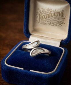 Uk L,Vintage 925 Silver Mother of Pearl Bypass Ring Teardrop Inlay Boho~218