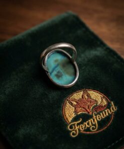 Large Sterling Silver 925 Spiderweb Turquoise Oval Ring Size UK N½ 8.64g