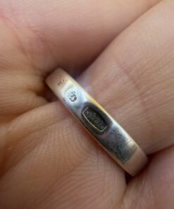 Soviet Vintage Silver 875 Ruby Ring Size 7-7.5~218