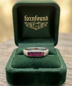 Soviet Vintage Silver 875 Ruby Ring Size 7-7.5~218