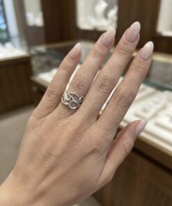 Wide Sterling Silver 925 Openwork Statement Ring (Size L)~217