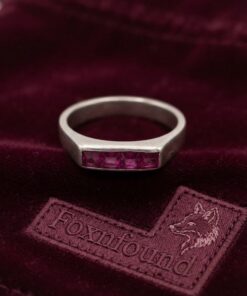 Soviet Vintage Silver 875 Ruby Ring Size 7-7.5~218