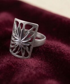 Vintage Sterling Silver 925 Statement Ring - Size 8 (P/Q)~217