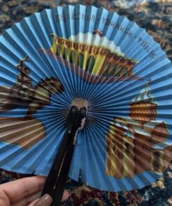 Vintage Soviet Tbilisi Souvenir Folding Fan Collectible