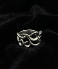Wide Sterling Silver 925 Openwork Statement Ring (Size L)~217