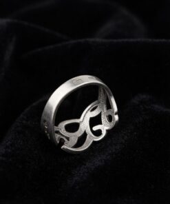 Wide Sterling Silver 925 Openwork Statement Ring (Size L)~217