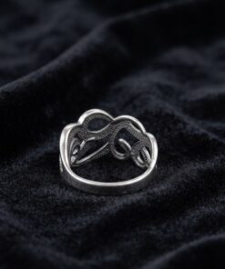 Wide Sterling Silver 925 Openwork Statement Ring (Size L)~217