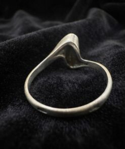 Vintage Sterling Silver Modernist Wavy Ring – UK Size Q / US Size 6.25~218