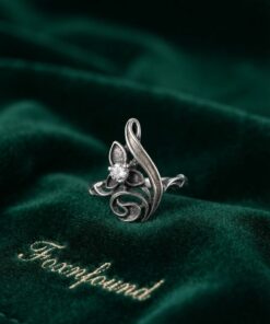 Vintage Soviet 60s Sterling Silver 925 Swirl Filigree Ring CZ Stone Size O, us 7~218