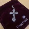 Vintage Soviet 925 Sterling Silver Orthodox Crucifix Pendant~219