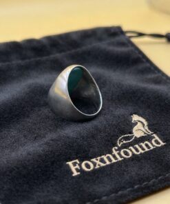 Sterling Silver Tree of Health Turquoise Signet Ring Size N / US 7
