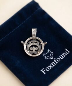 Vintage Soviet 925 Sterling Silver Ethnic Pendant Talisman Amulet ~1.2cm 2g⁠~219
