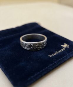 Vintage Soviet Russian 925 Sterling Silver Ring Floral Band Size us 6.5/uk M~219