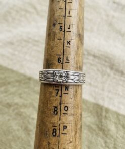Vintage Soviet Russian 925 Sterling Silver Ring Floral Band Size us 6.5/uk M~219
