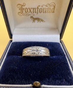 Vintage Soviet Russian 925 Sterling Silver Ring Floral Band Size us 6.5/uk M~219