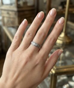 Vintage Soviet Russian 925 Sterling Silver Ring Floral Band Size us 6.5/uk M~219