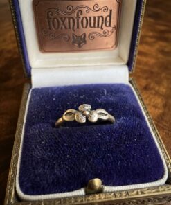 Vintage Soviet 50-60s Sterling Silver Floral Flower Ring Size M (US 6.25) Stamped 875 2.3g~219