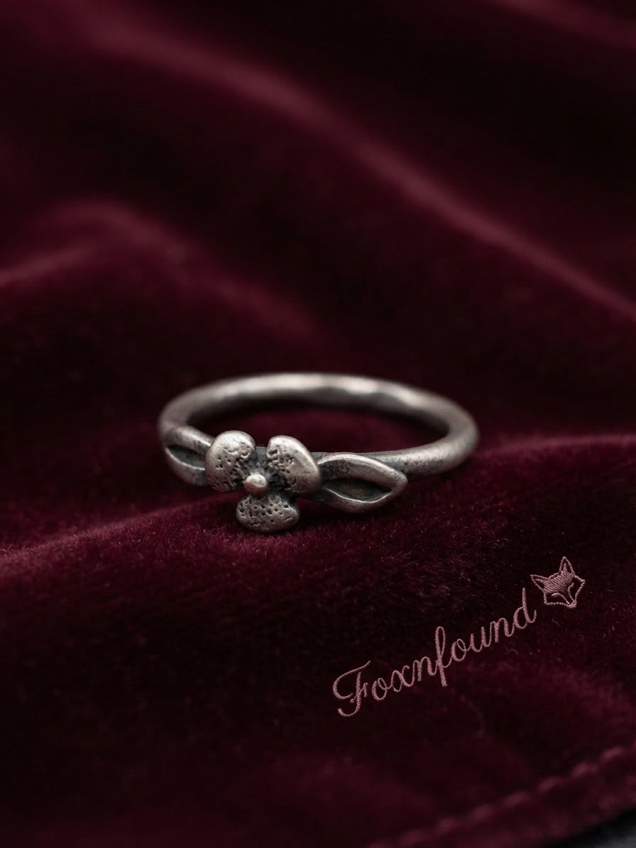 Vintage Soviet 50-60s Sterling Silver Floral Flower Ring Size M (US 6.25) Stamped 875 2.3g~219